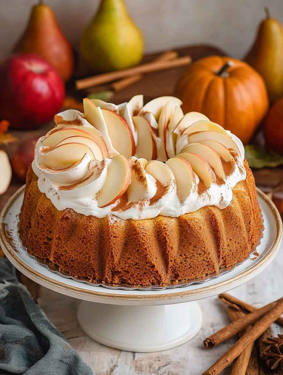 Pumpkin Spice Angel Cake
