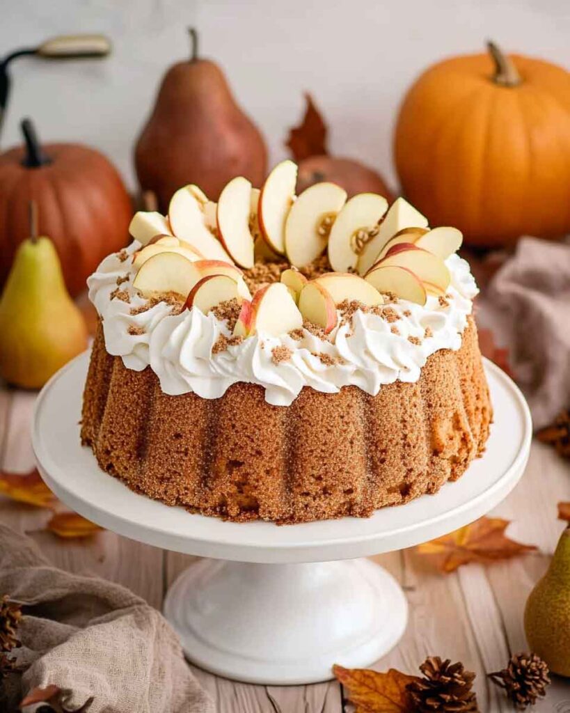 How to Serve Pumpkin Spice Angel Cake