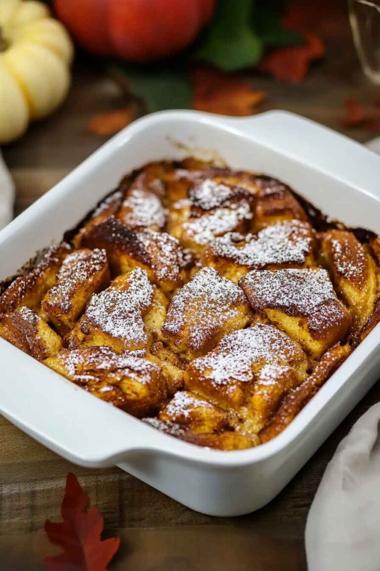 Pumpkin Spice French Toast Casserole