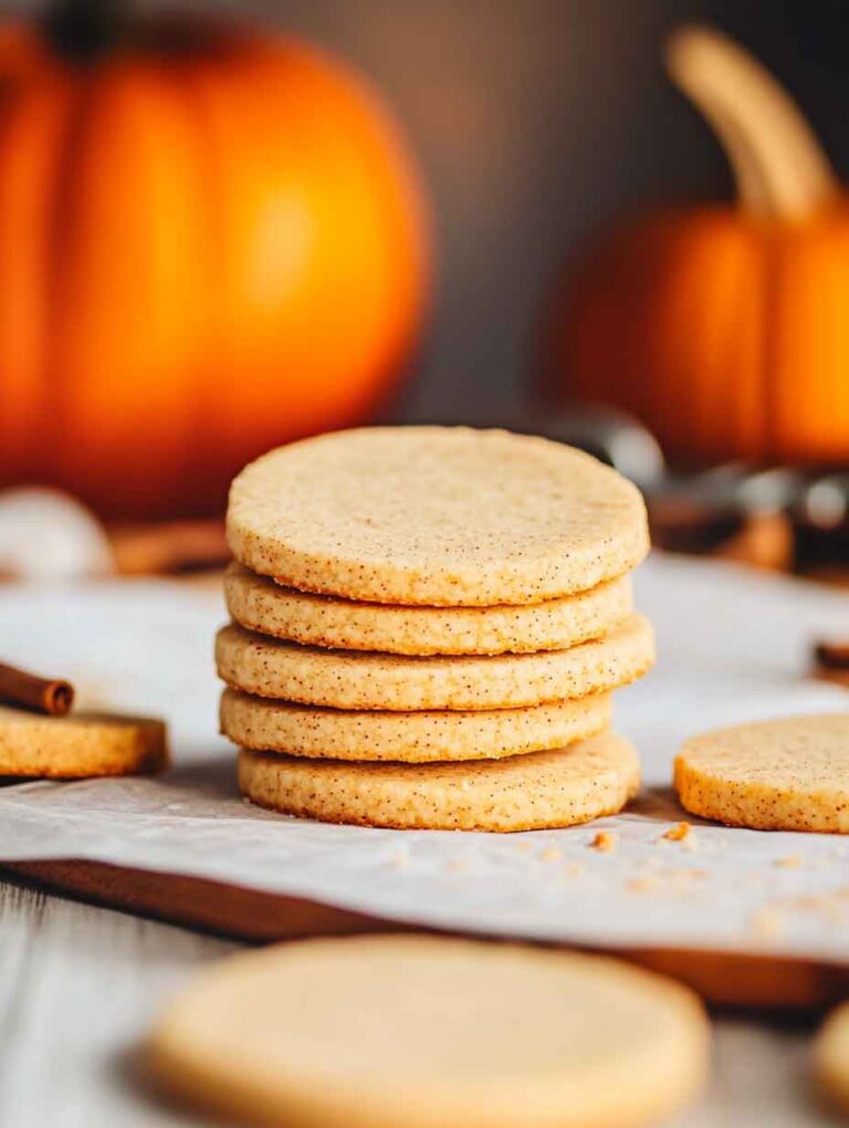 Pumpkin Spice Shortbread Cookies