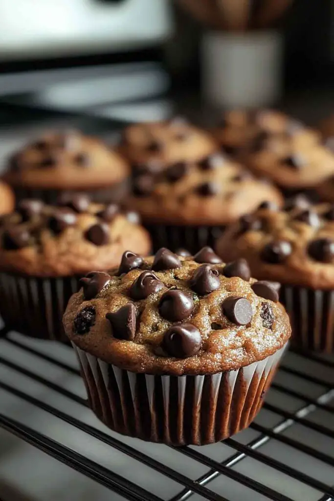 Peanut Butter Zucchini Chocolate Chip Muffins