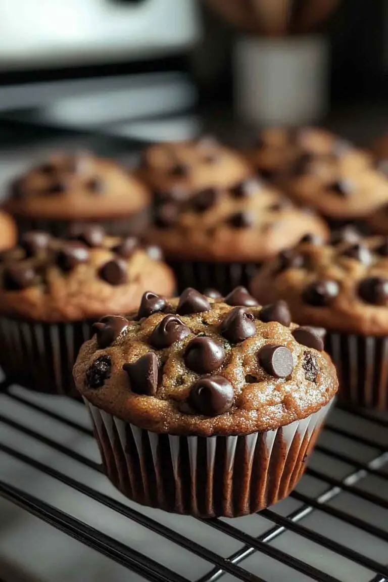 Peanut Butter Zucchini Chocolate Chip Muffins