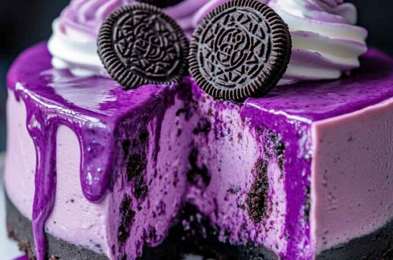 Purple Velvet Oreo Cheesecake Recipe