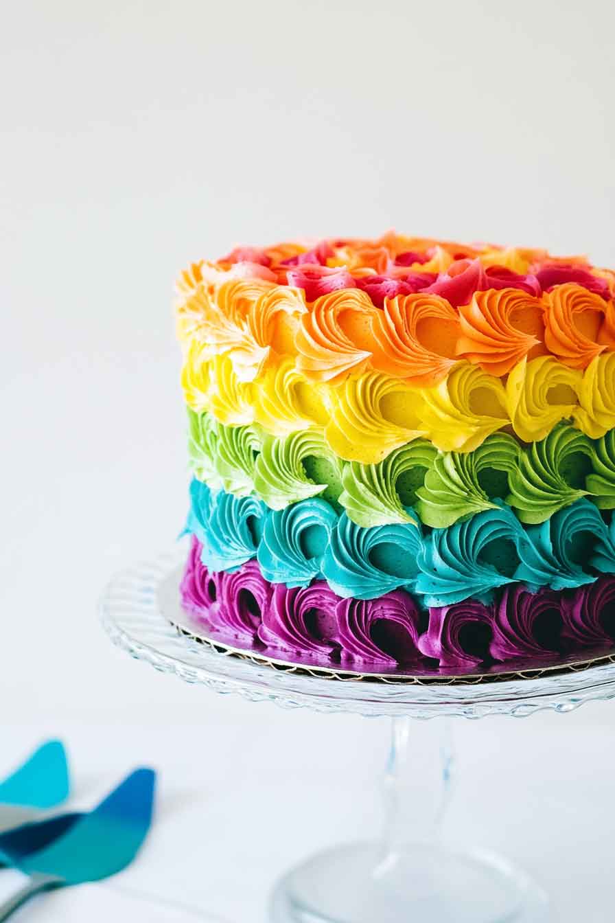 Rainbow Petal Cake Recipe