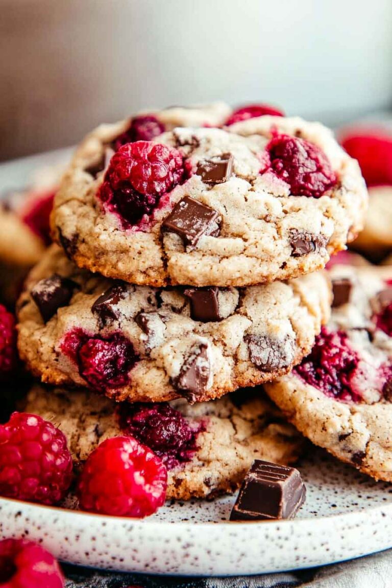 Raspberry Chocolate Chunk Cookies
