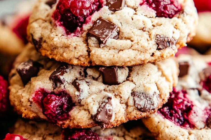 Raspberry Chocolate Chunk Cookies