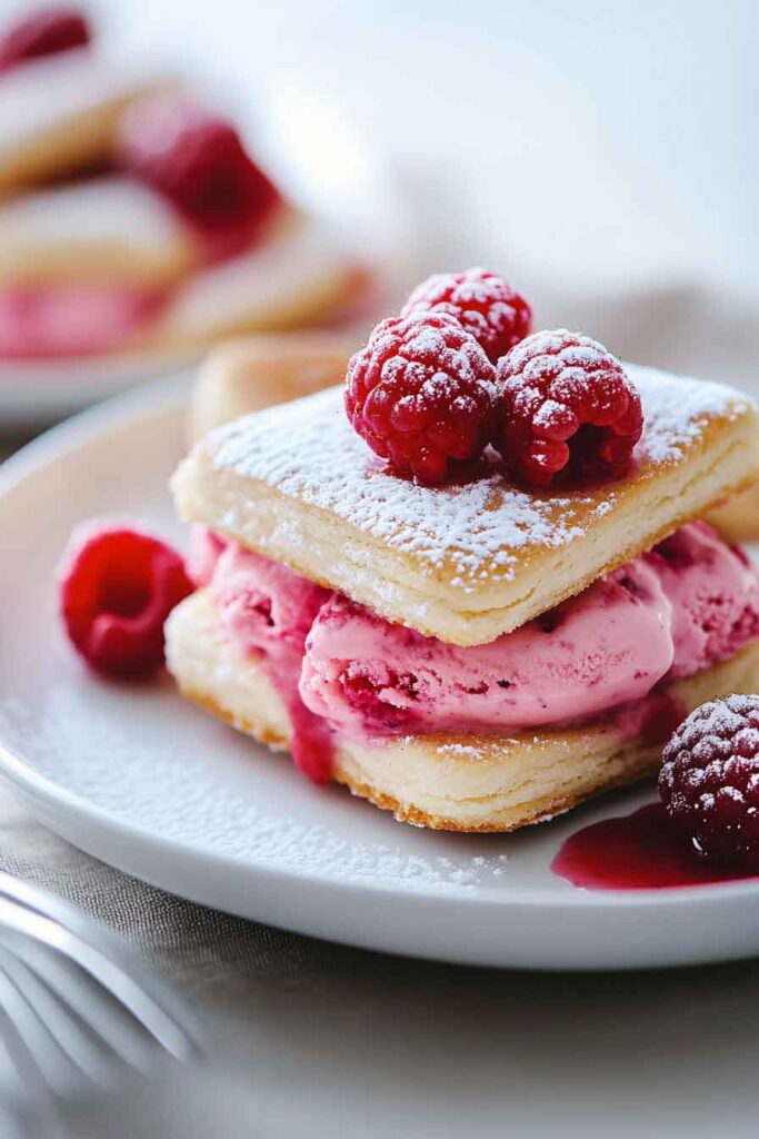 Step-by-Step Instructions for Making Raspberry Ice Cream Sandwiches