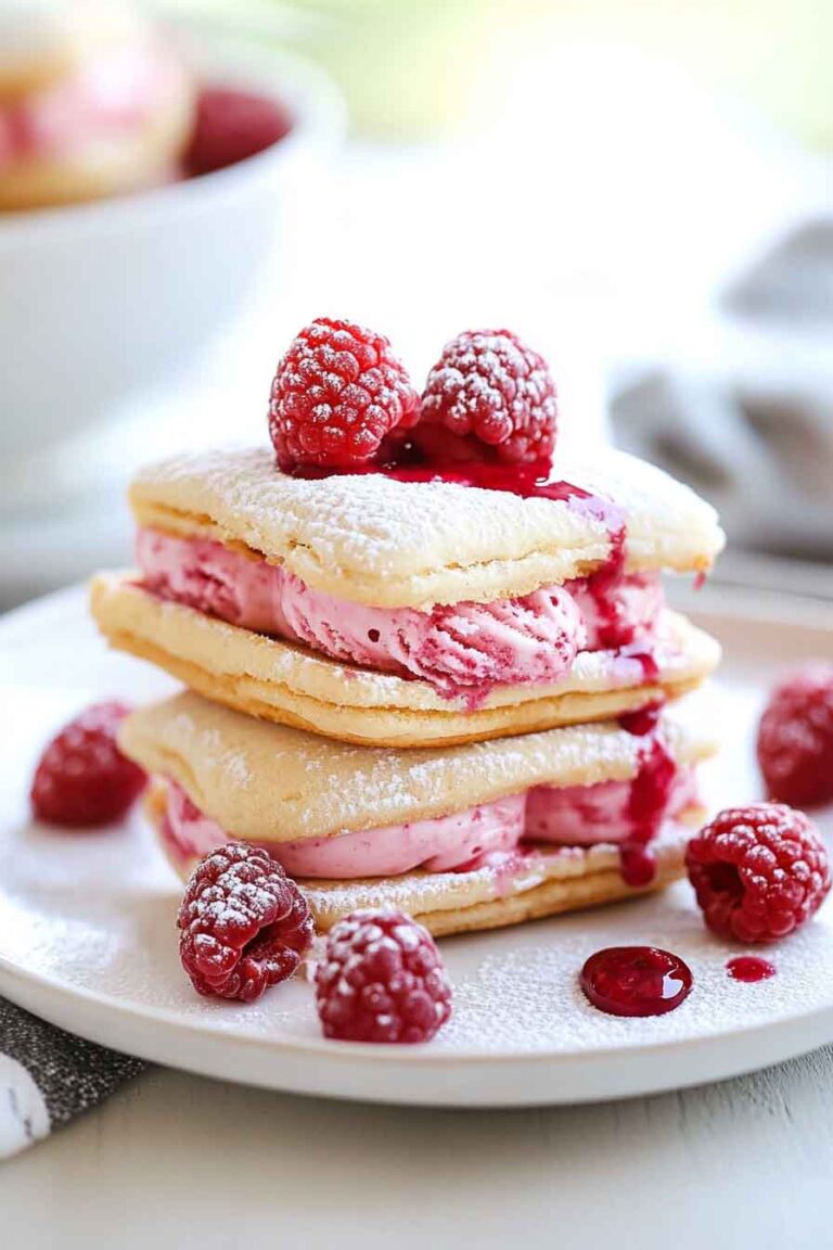 Raspberry Ice Cream Sandwiches Recipe