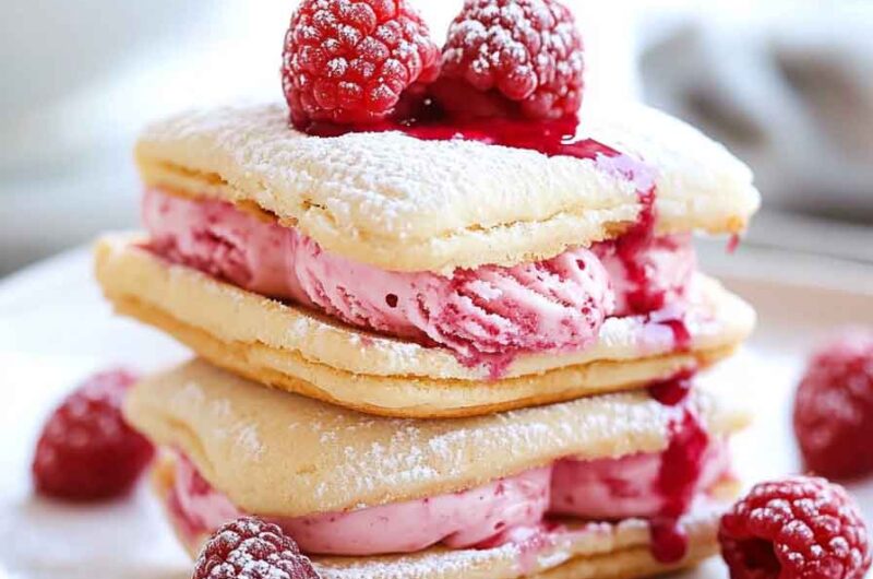 Raspberry Ice Cream Sandwiches Recipe