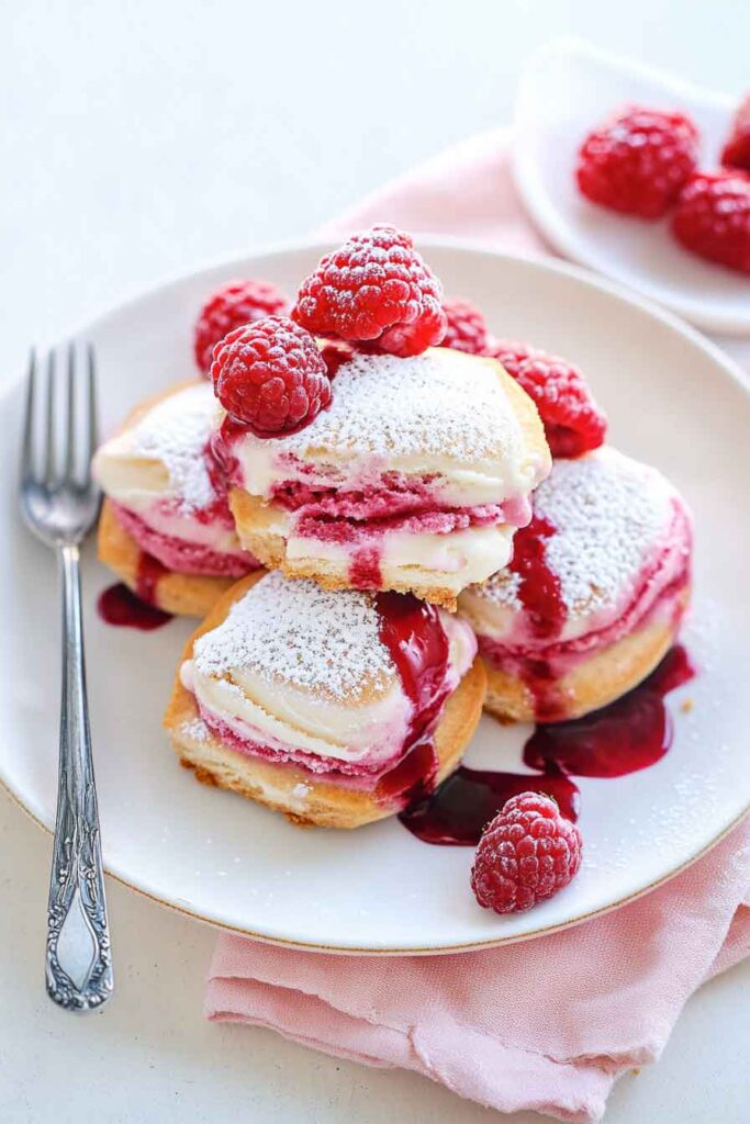 How to Serve Raspberry Ice Cream Sandwiches