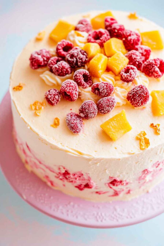Raspberry Mango Cake