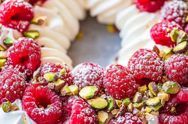 Raspberry Pistachio Wreath