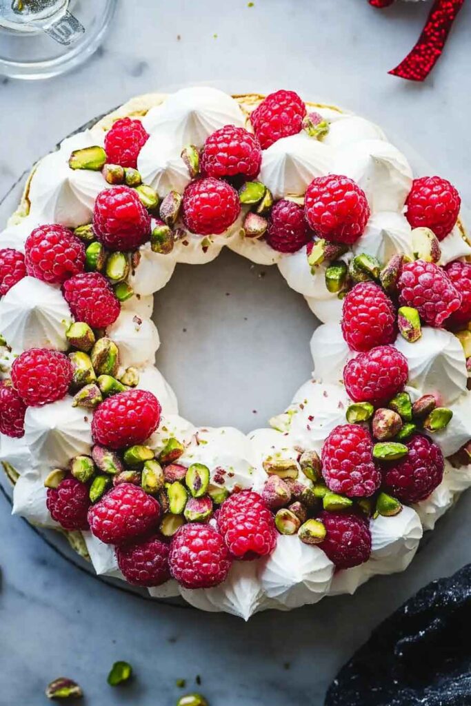 How to Serve Raspberry Pistachio Wreath