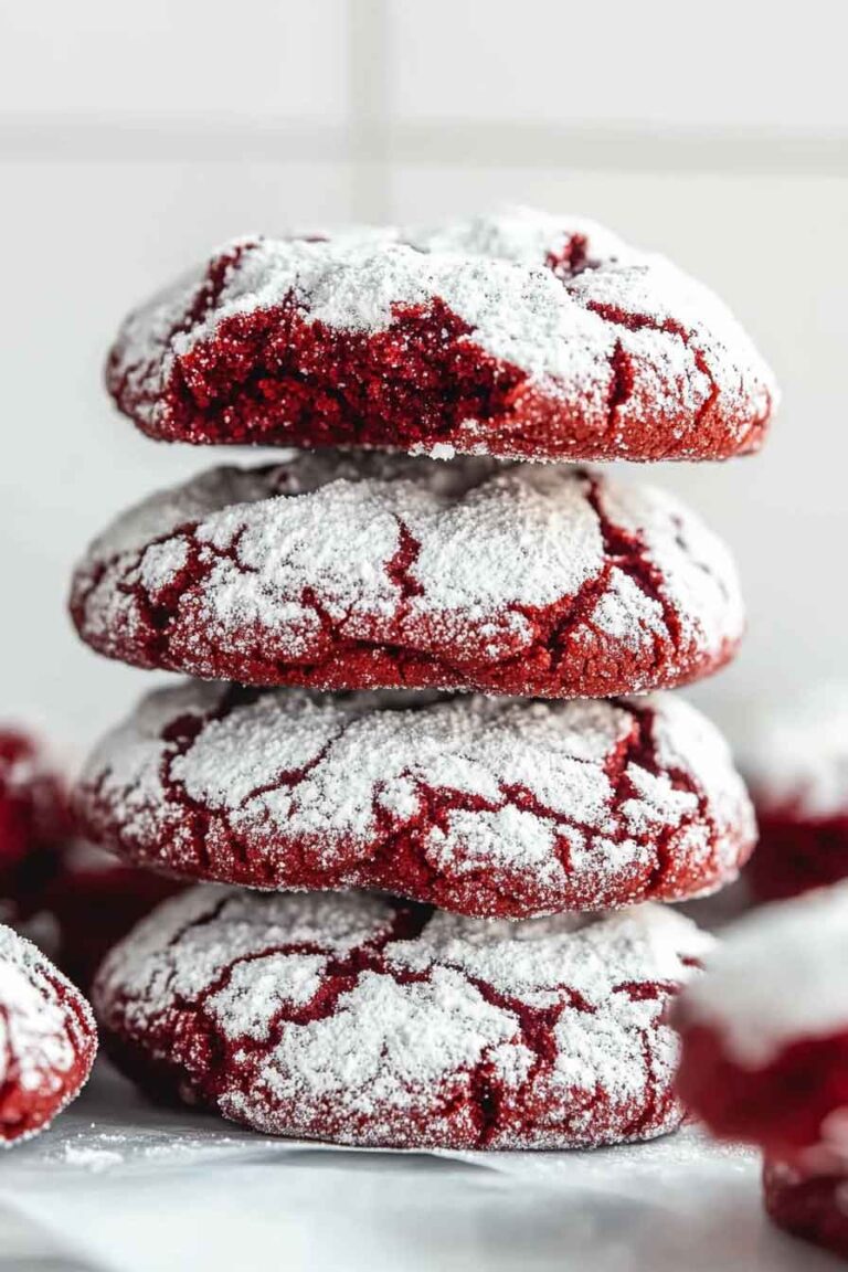 Red Velvet Crinkle Cookies