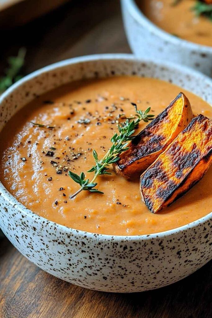Roasted Italian Sweet Potato Soup