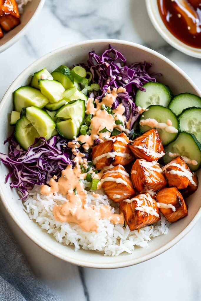 How to Serve Salmon Rice Bowls