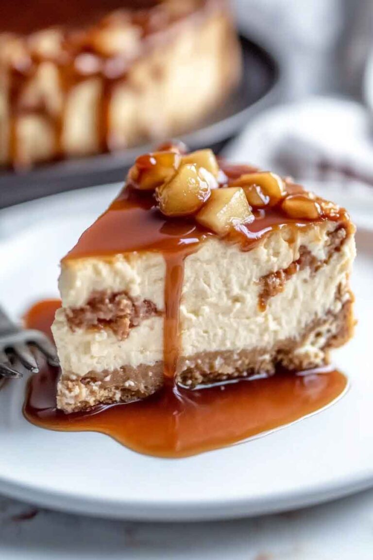 Salted Caramel Apple Cheesecake