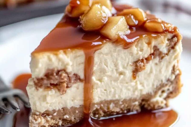 Salted Caramel Apple Cheesecake