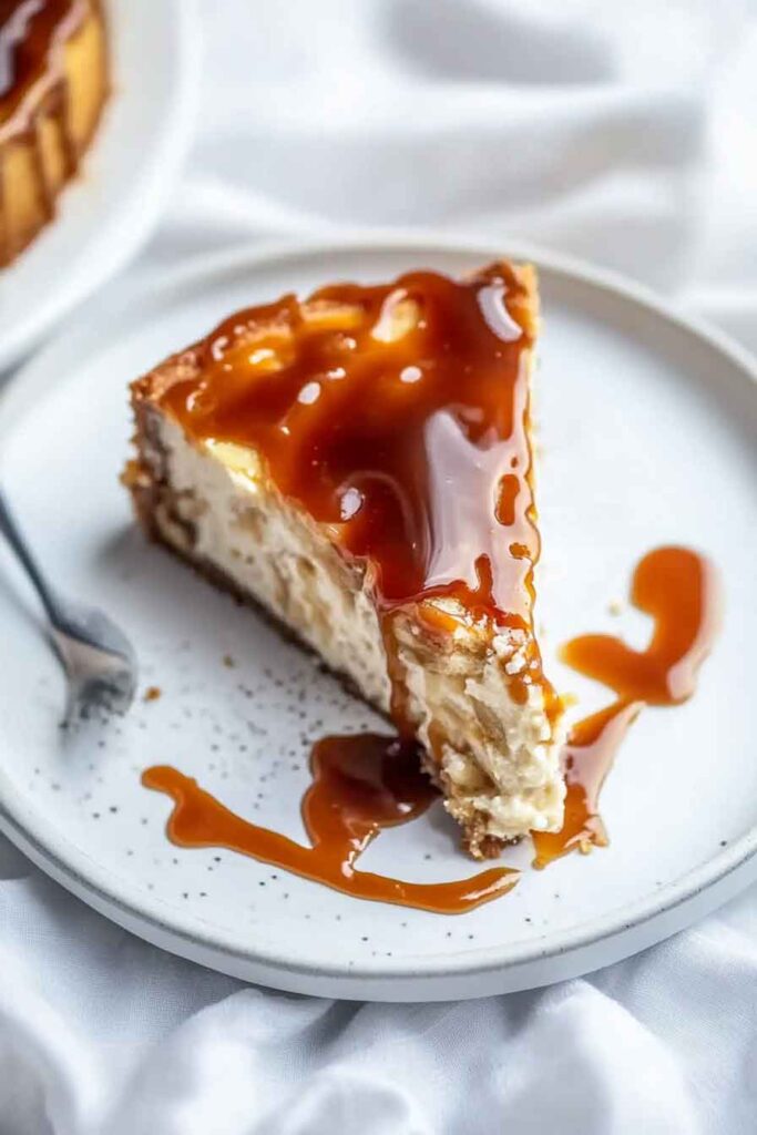 How to Serve Salted Caramel Apple Cheesecake