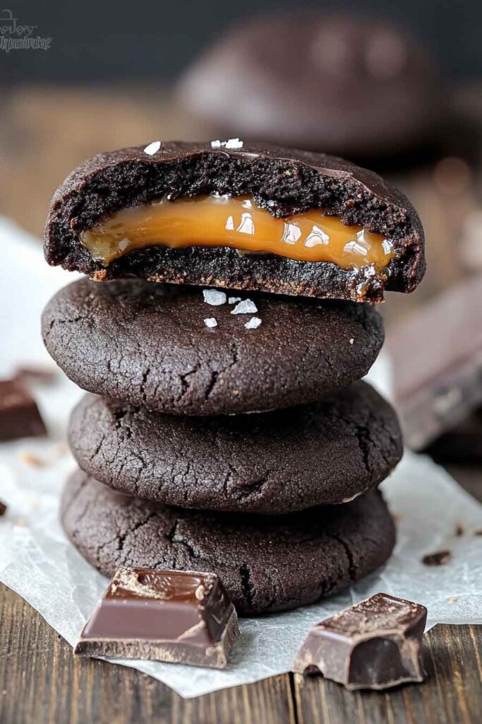 How to Store Salted Caramel Stuffed Chocolate Cookies