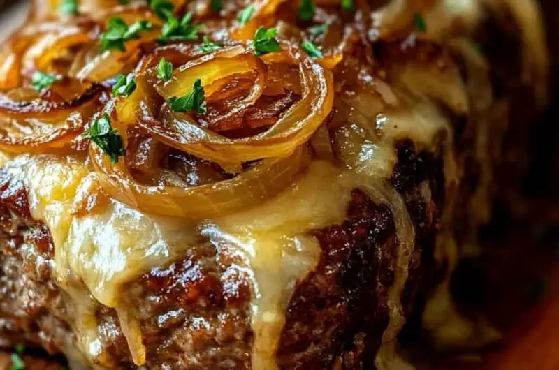 Savory French Onion Meatloaf with Caramelized Onions