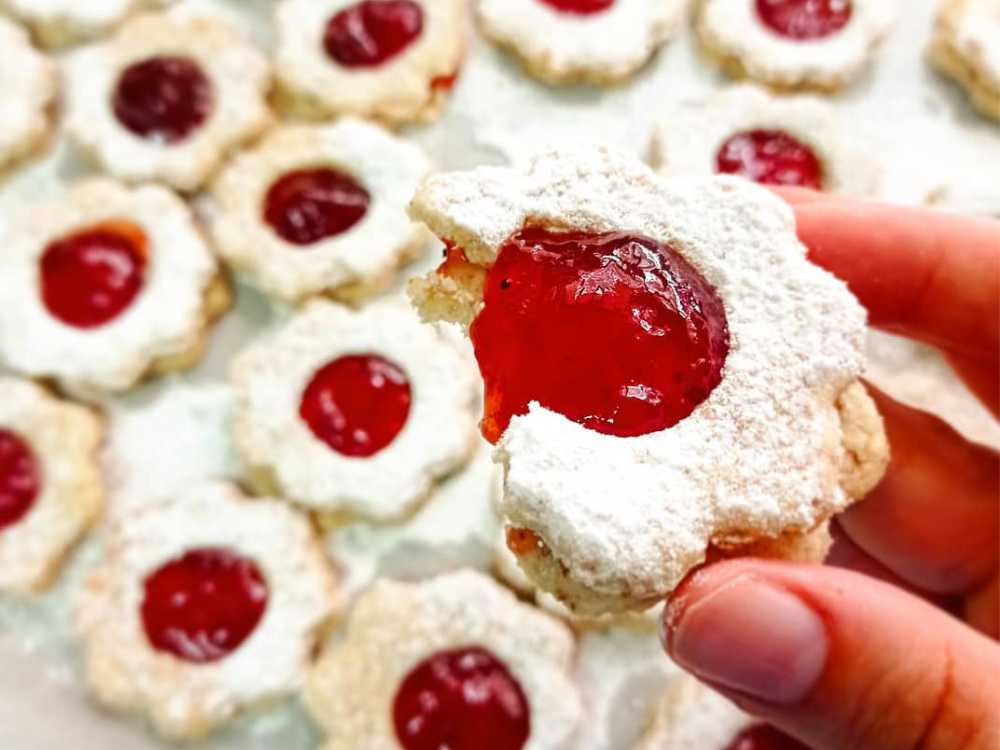 Shortbread Linzer Cookies