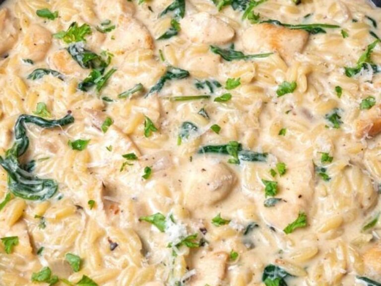 Slow Cooker Creamy Tuscan Chicken Orzo Recipe (2024)