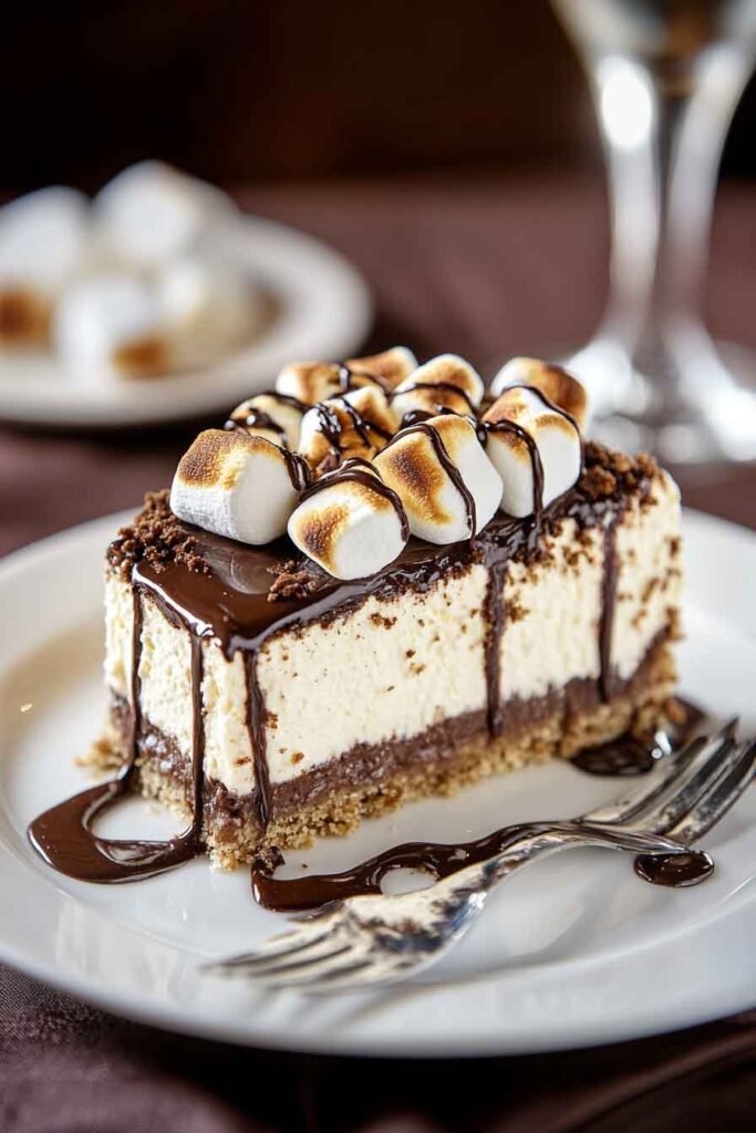 4. Pour the Ganache Over the Cheesecake