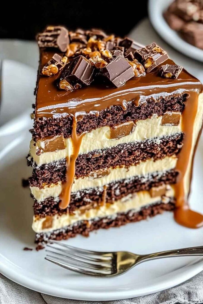 How to Serve Snickers Dream Cake