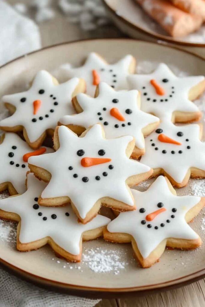 How to Serve Snowman Snowflake Cookies