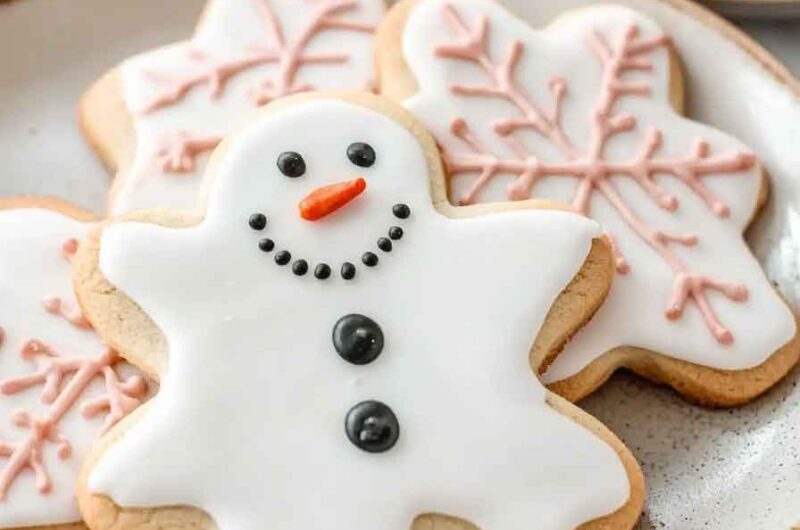 Snowman Snowflake Cookies