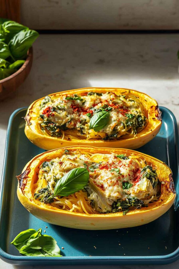 Storing Spinach and Artichoke Stuffed Spaghetti Squash