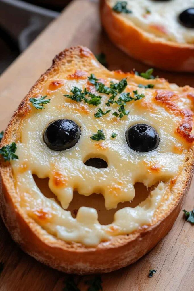 How to Serve Spooky Cream Cheese Garlic Bread