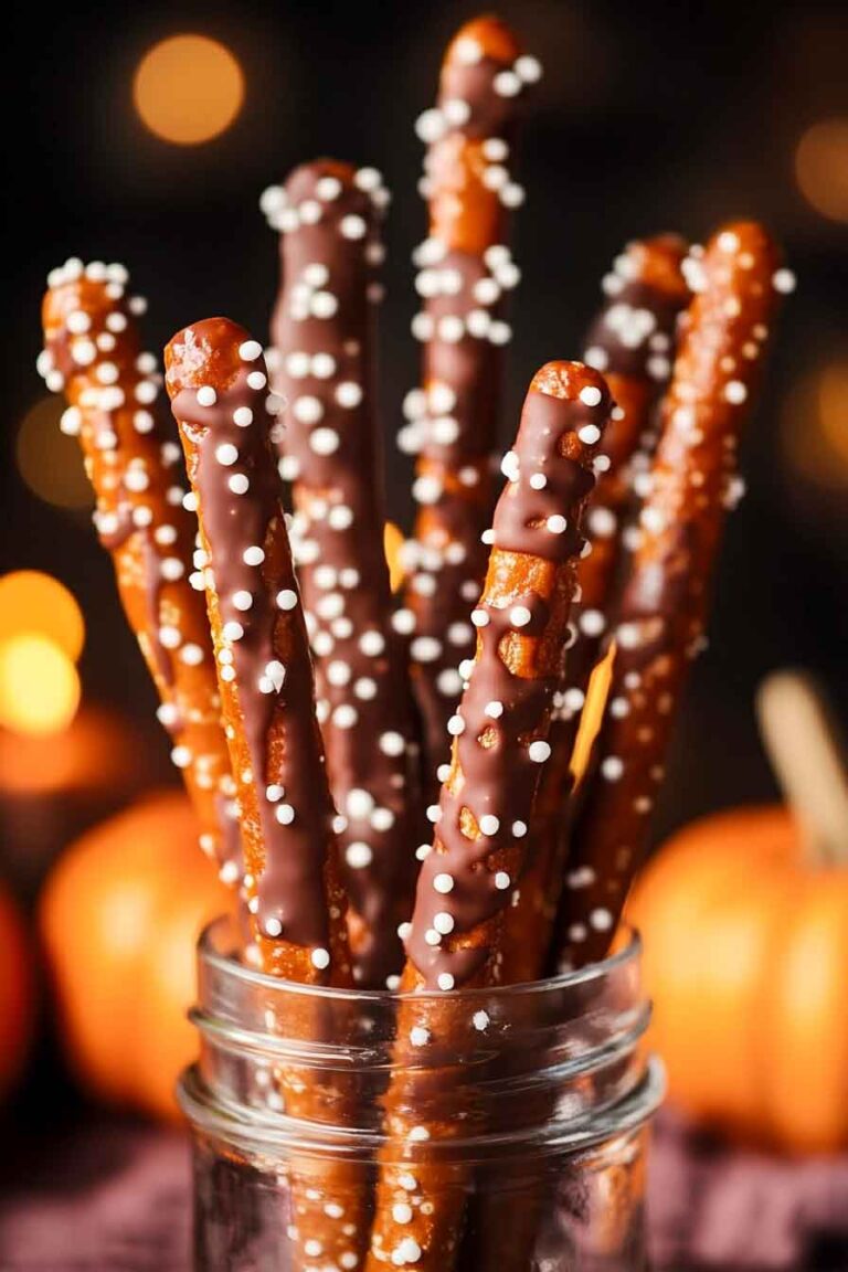 Spooky Pretzel Rods Recipe