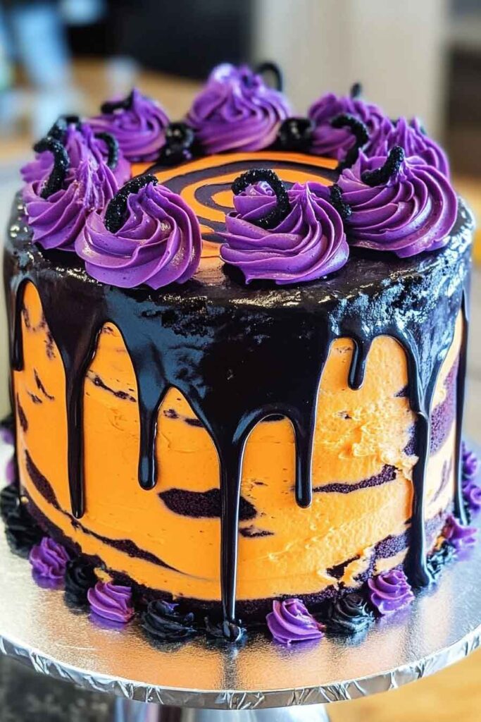 Spooky Swirl Cake