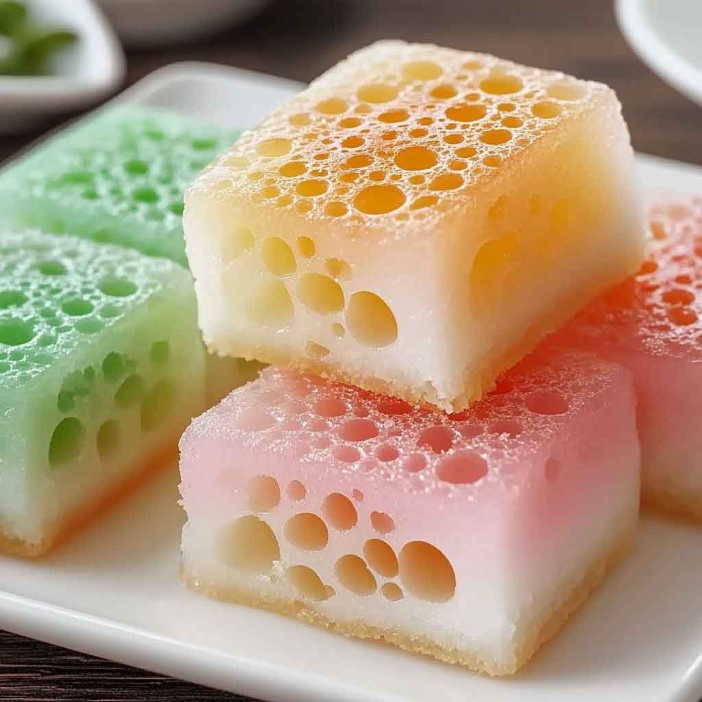 How to Serve Steamed Vietnamese Honeycomb Cake