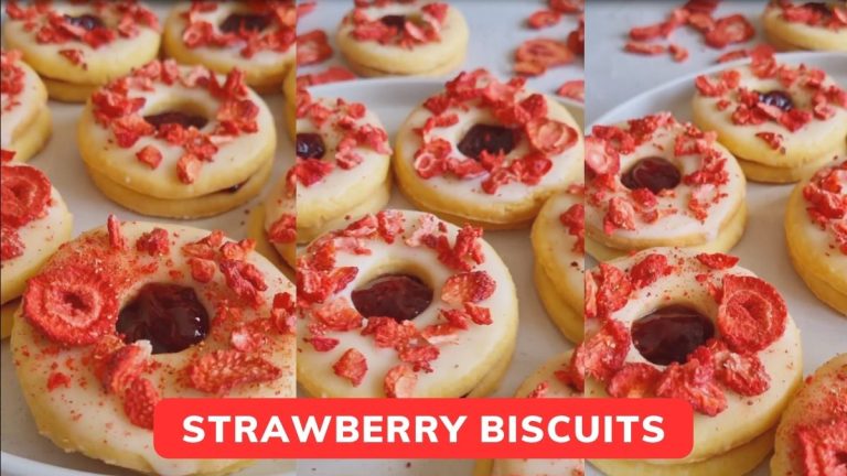 Homemade Gluten-Free Strawberry Biscuits with Zesty Lemon Glaze