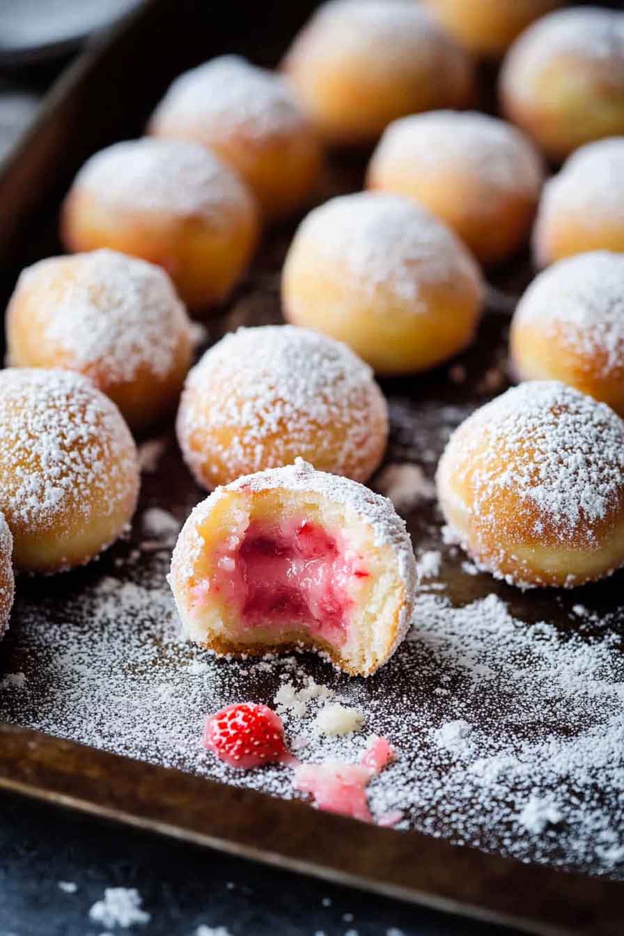 Strawberry Cheesecake Donut Holes Recipe