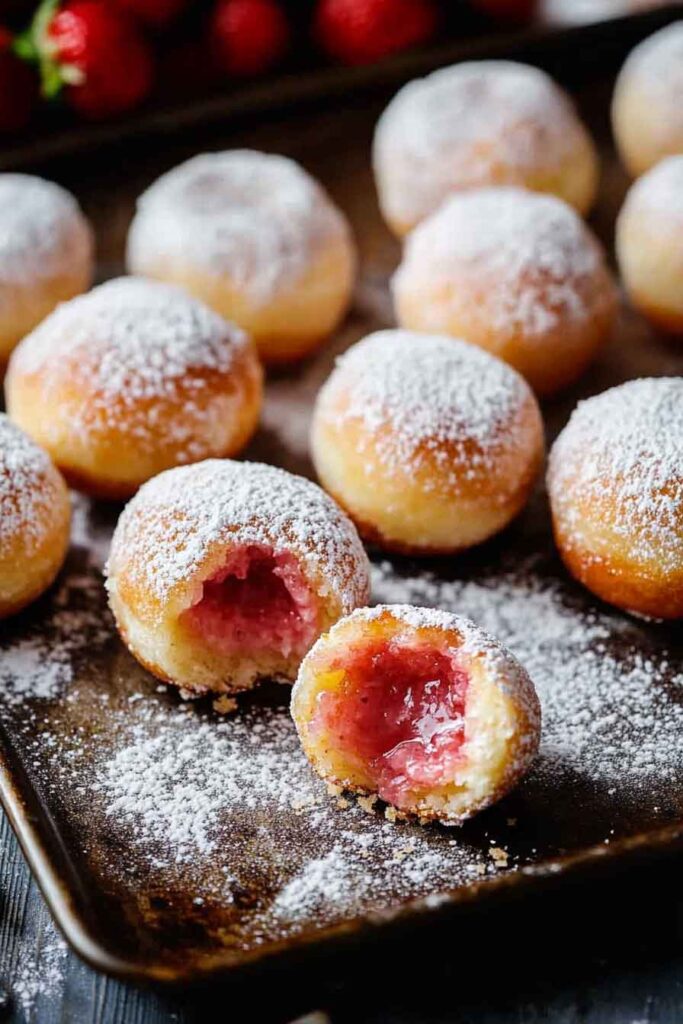 How to Serve Strawberry Cheesecake Donut Holes