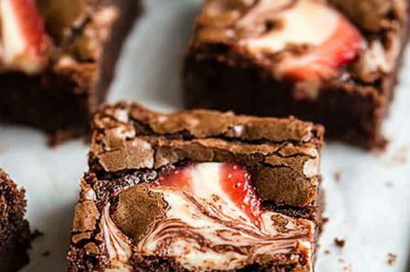 Strawberry Cheesecake Swirl Brownies Recipe