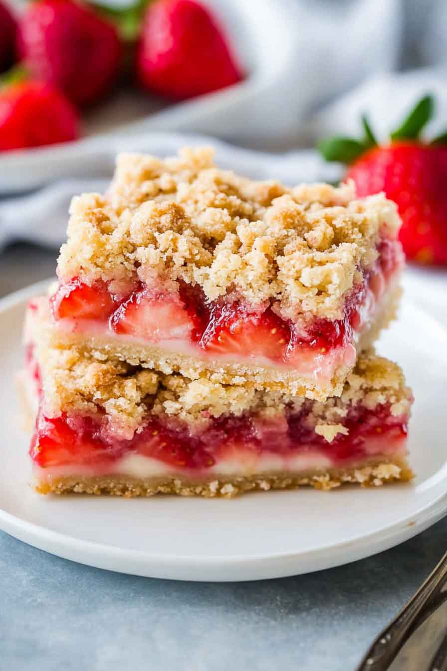 Strawberry Crumble Bars