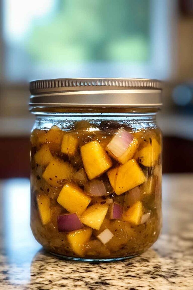 Sweet Peach Ginger Chutney Recipe