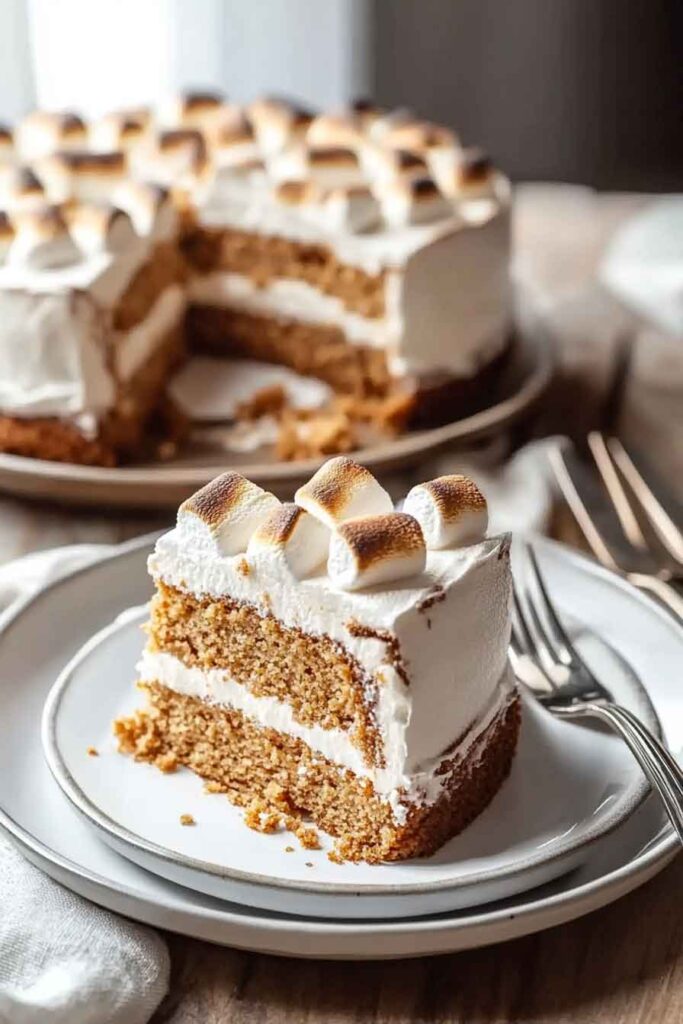 How to Serve Sweet Potato Marshmallow Cake