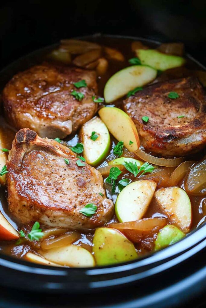 Storing Crock Pot Apple Pork Chops