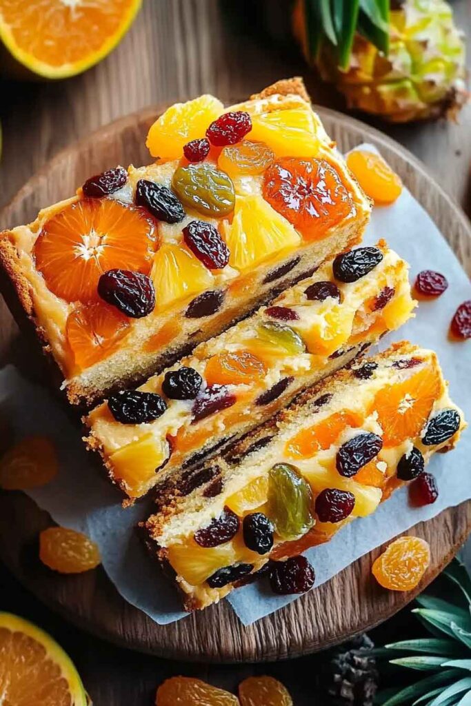 How to Serve and Store Tropical Twist Fruitcake