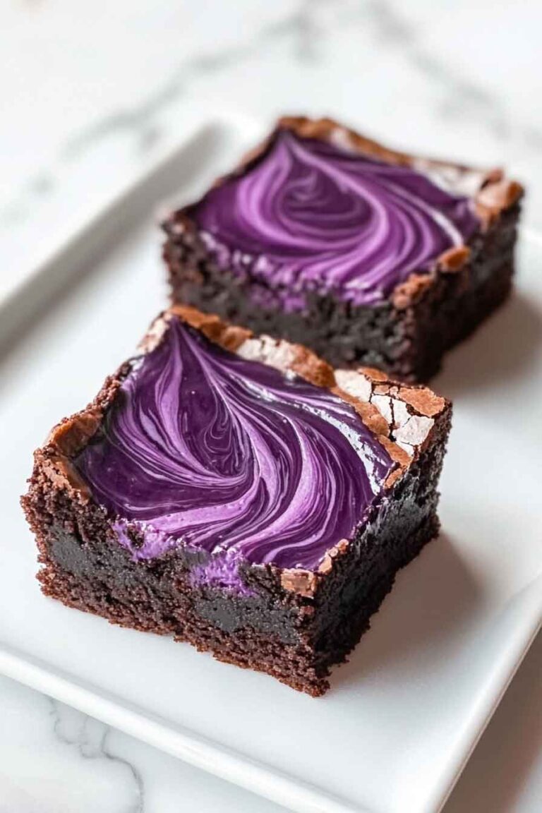 Ube Swirl Brownies