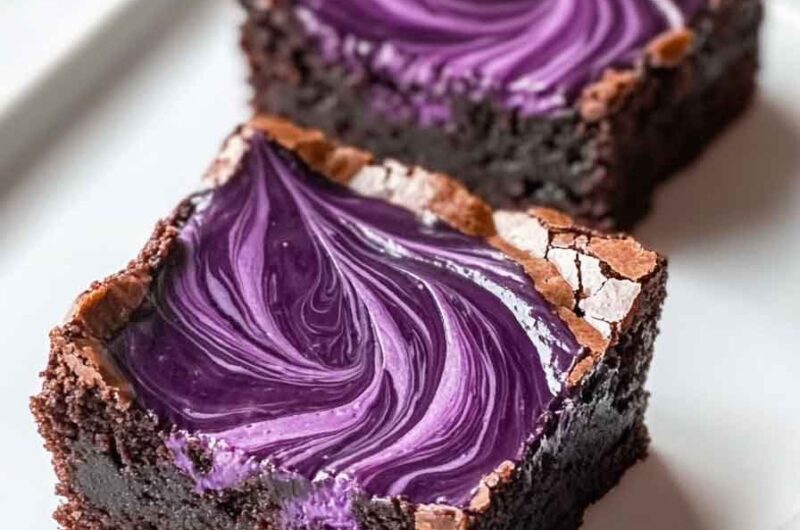 Ube Swirl Brownies