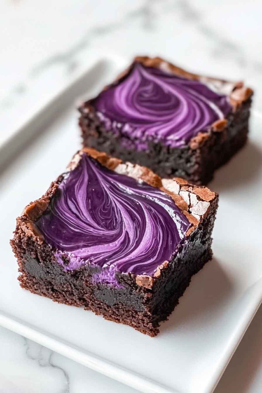 Ube Swirl Brownies
