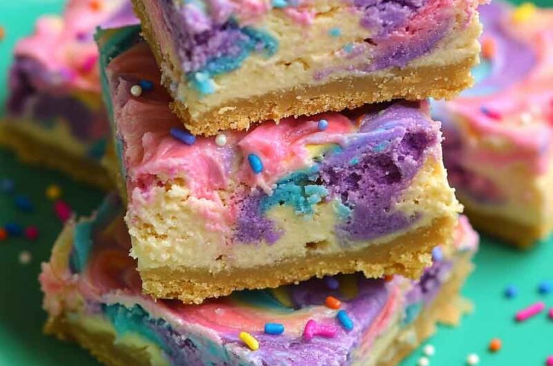 Unicorn Cheesecake Bars