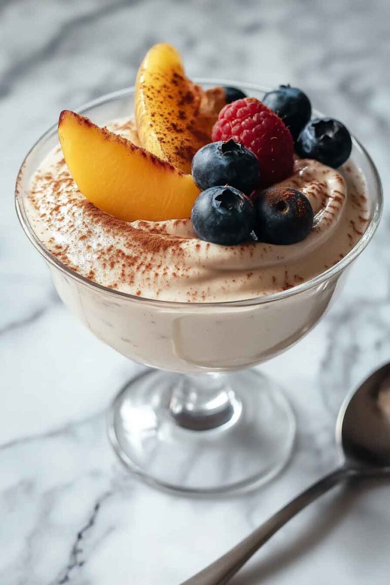 Vanilla Mousse With Spiced Autumn Fruits